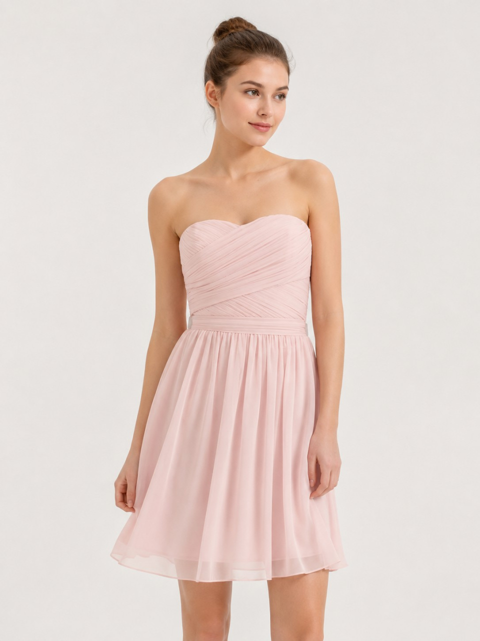 simple bridesmaid dresses_Pink