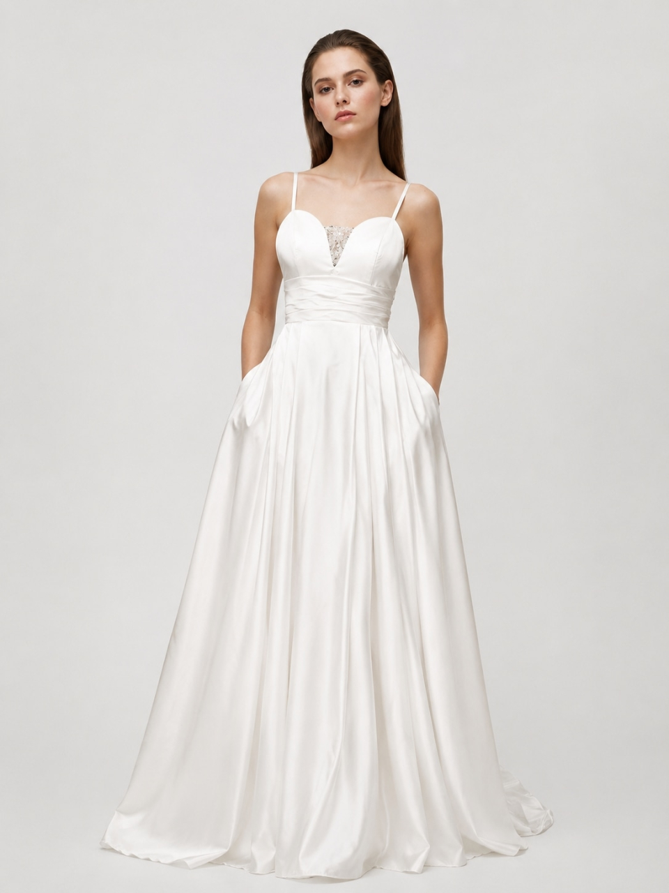 einfache Hochzeitskleid