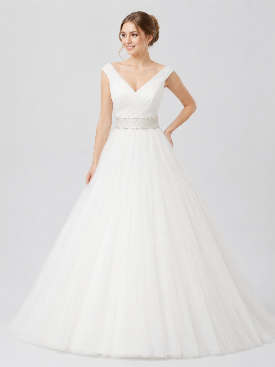 a-line beach style wedding dress