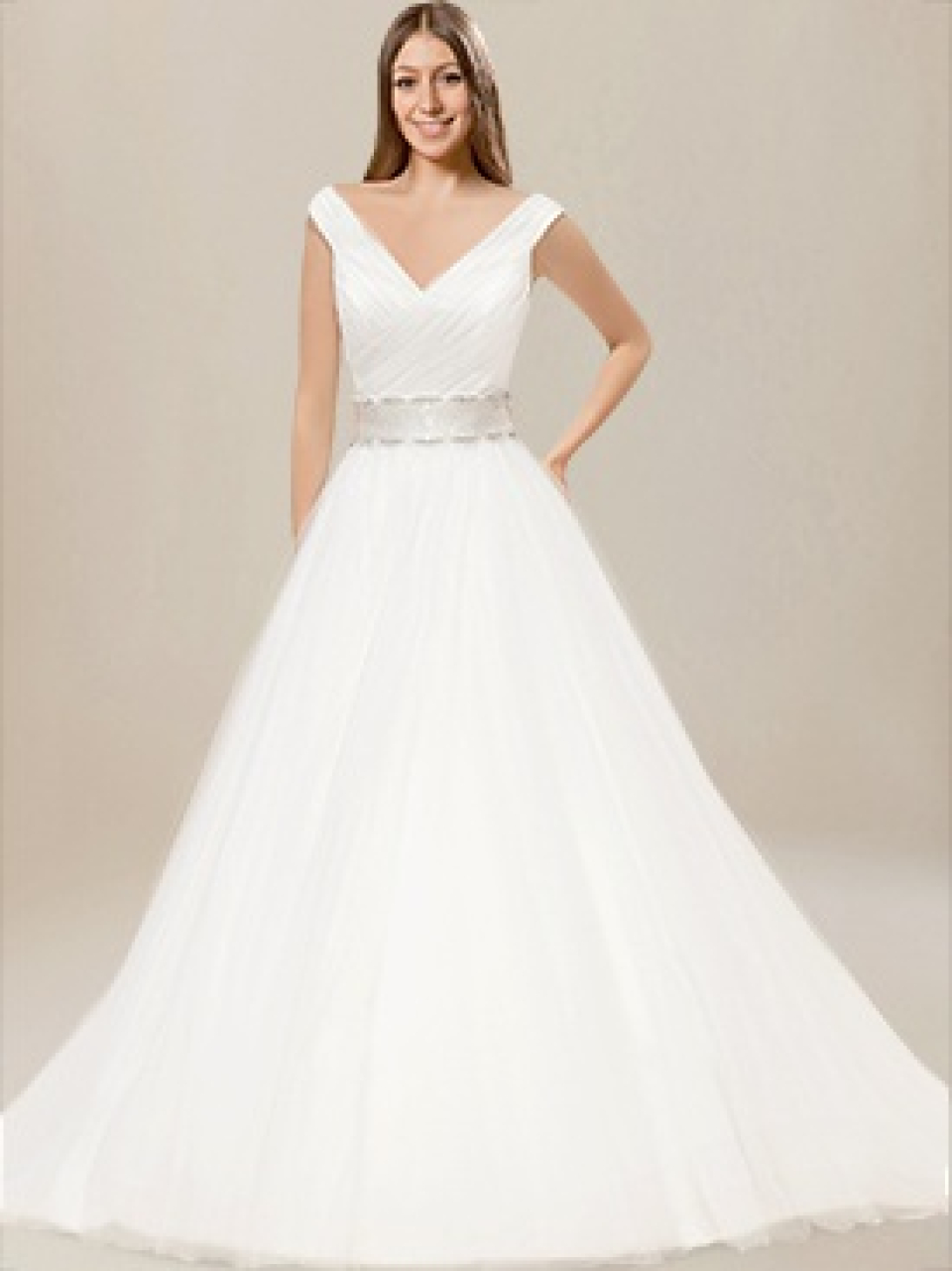 a-line beach style wedding dress