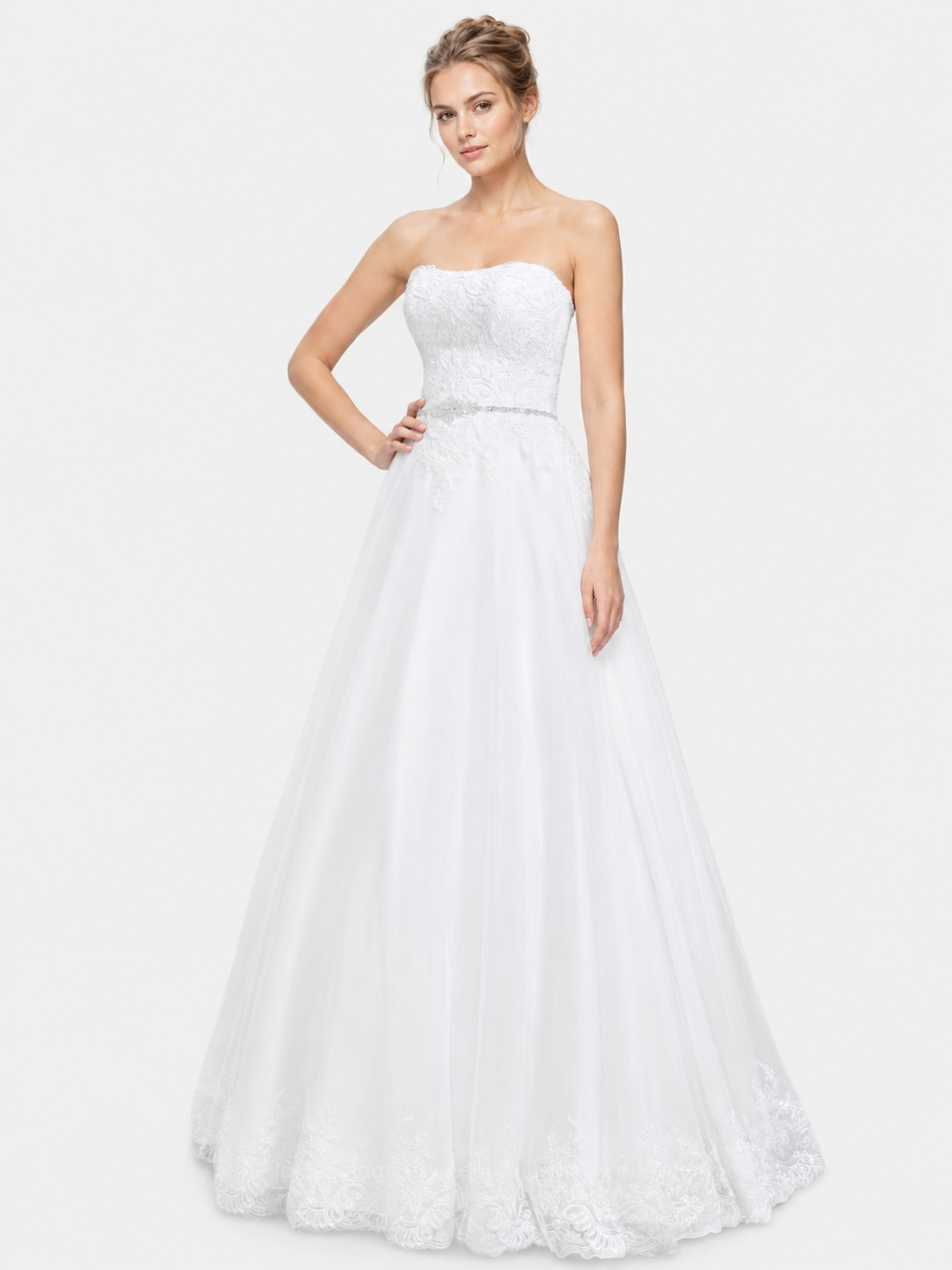 strapless wedding dress