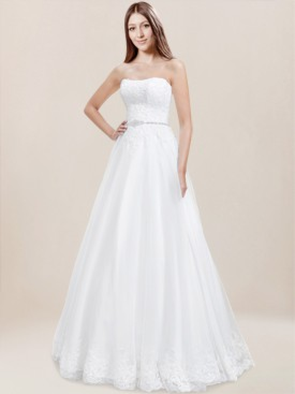 strapless wedding dress