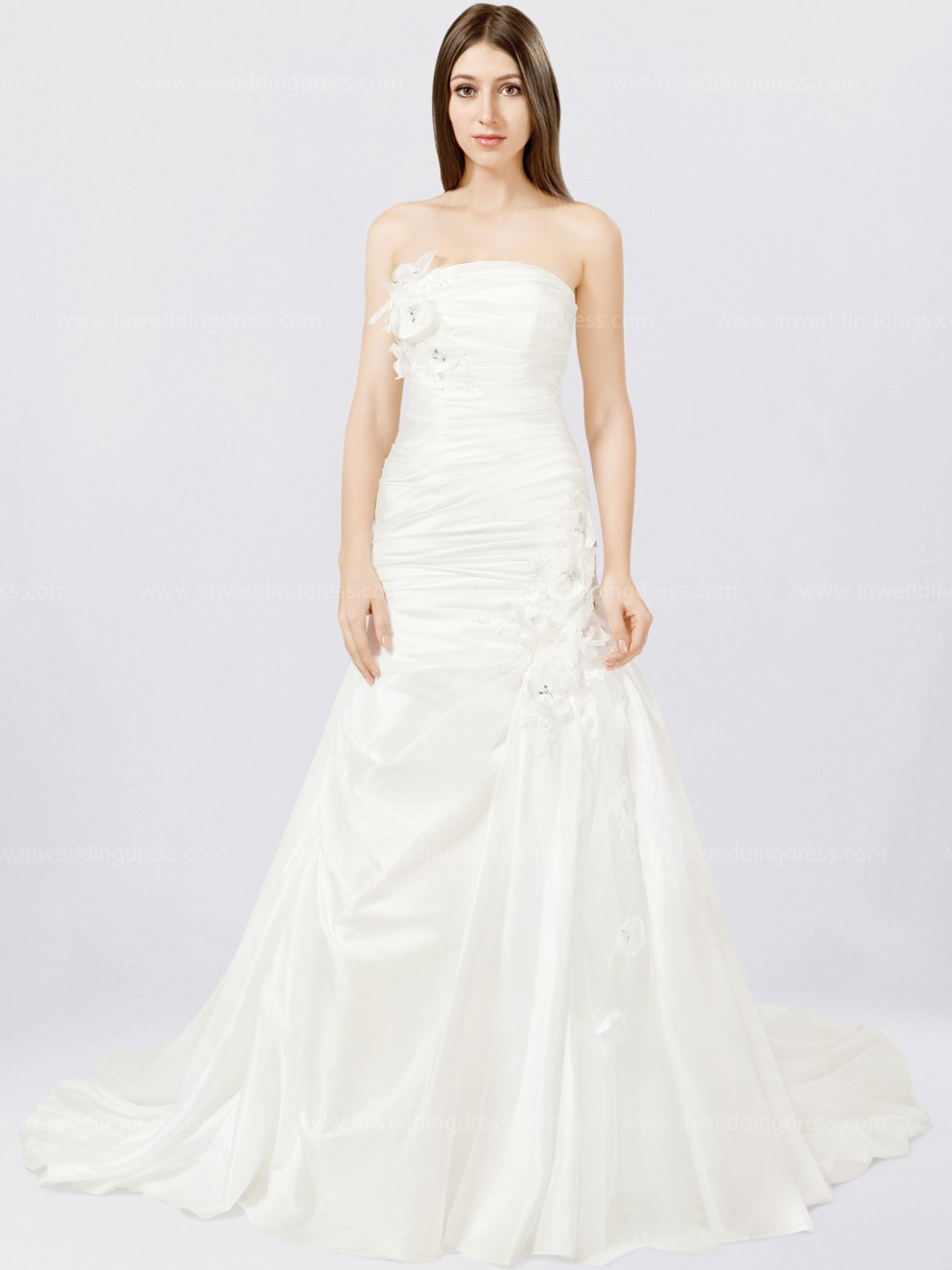 A Line Drop Waist Wedding Dresses
