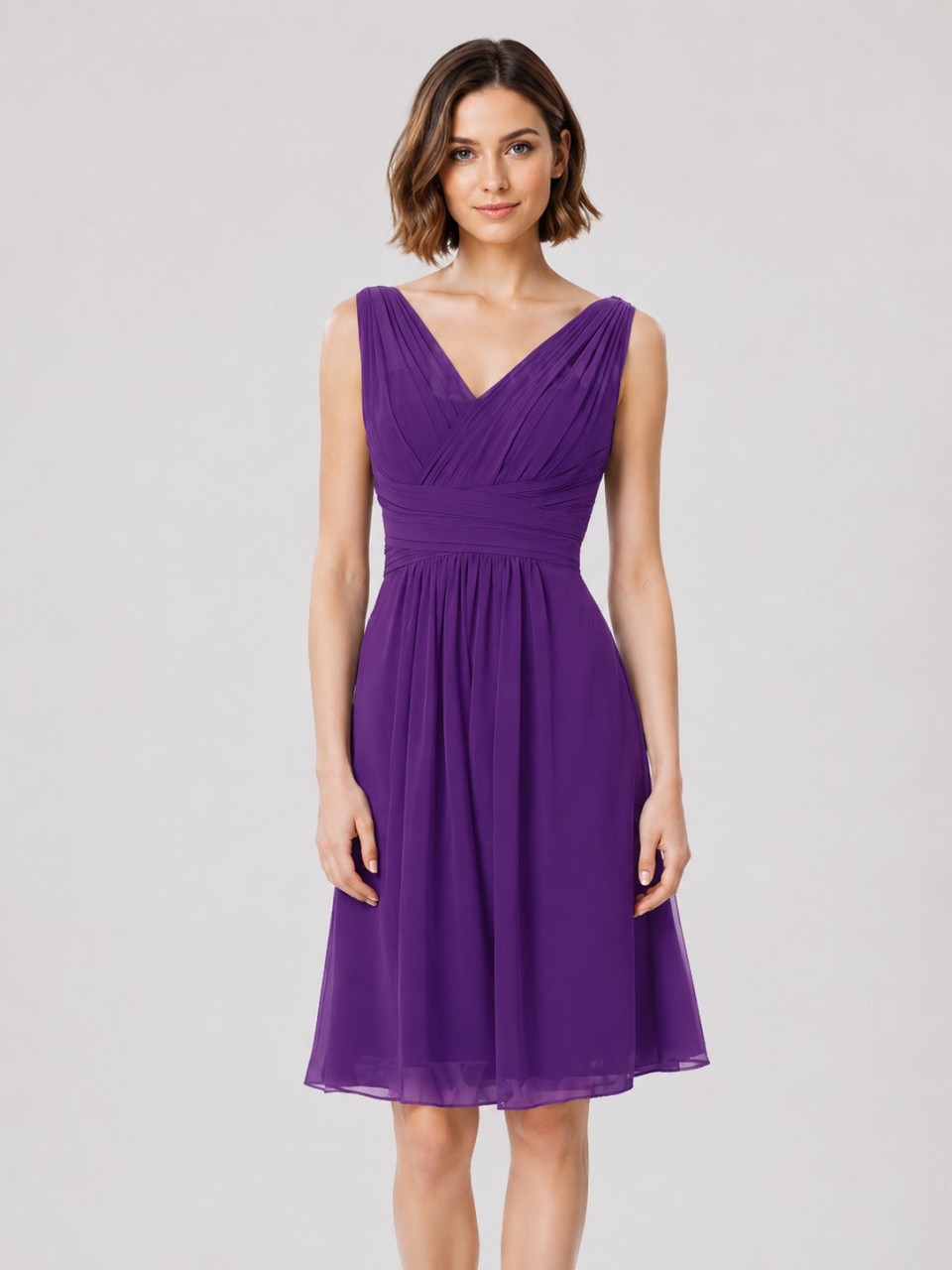beach bridesmaid dress_violet