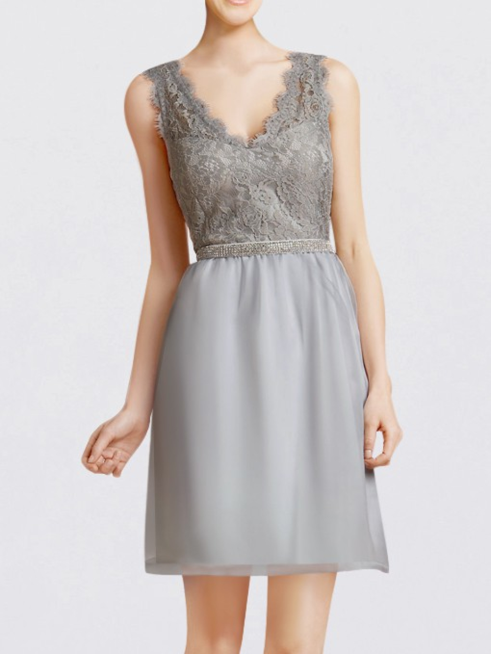 beach bridesmaid dress_Platinum