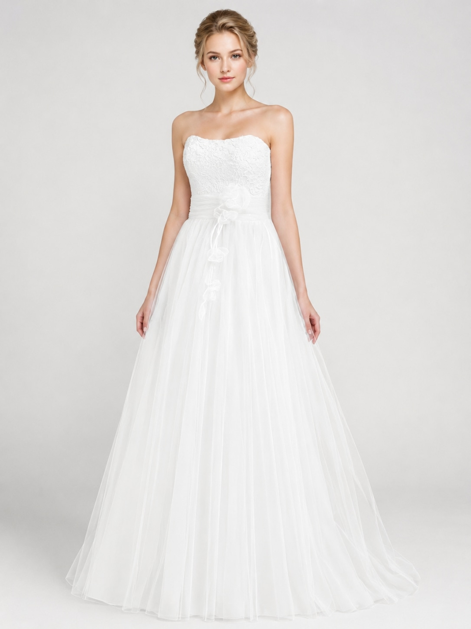 strapless wedding dress