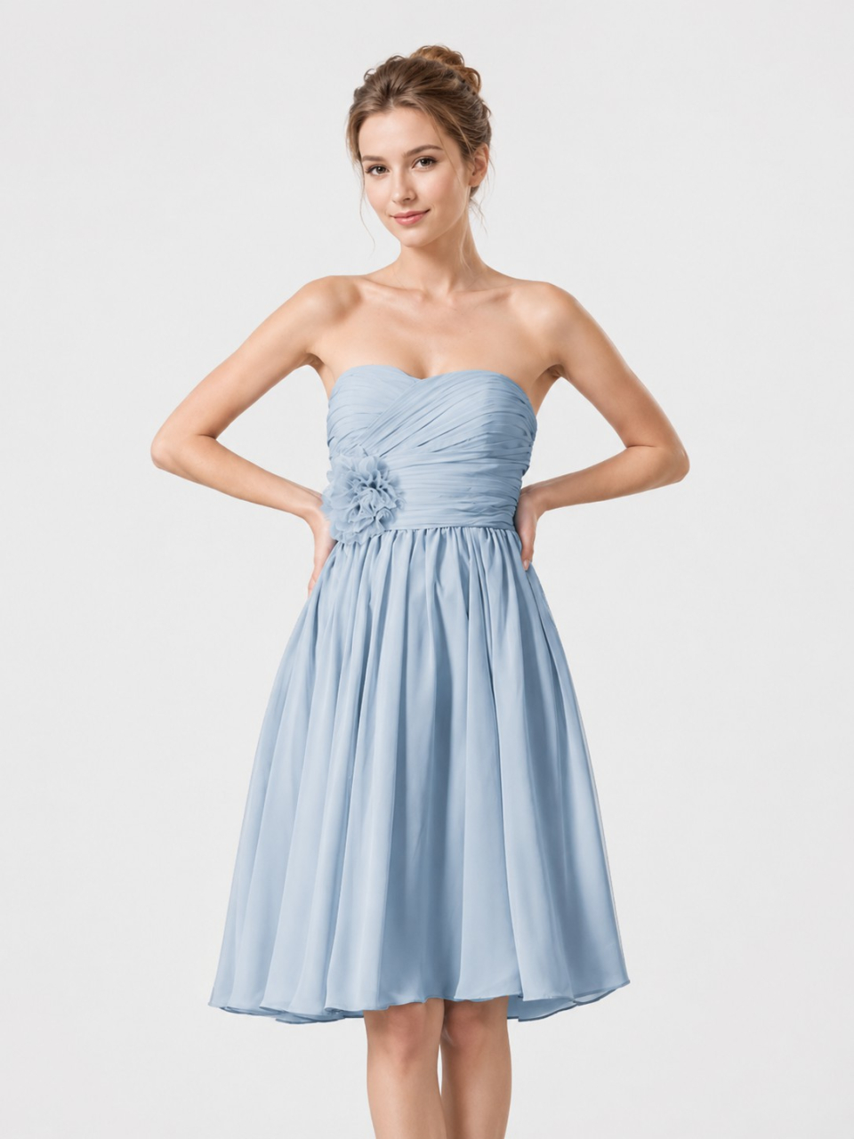 Robes de demoiselle d'honneur de mariage de plage_Blue Pastel