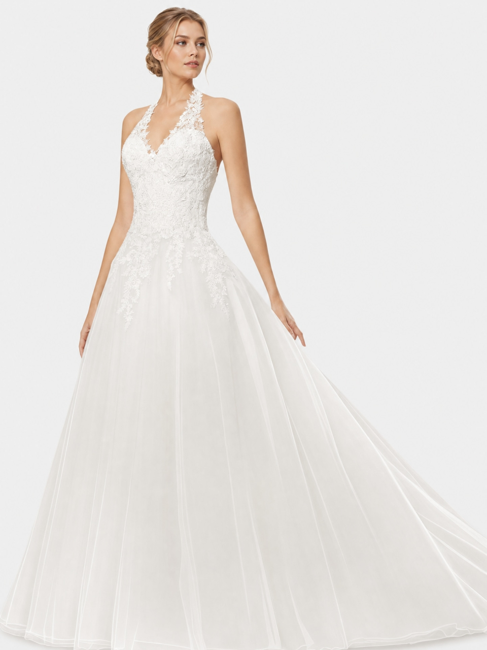 Halter Beach Wedding Dress BC1020