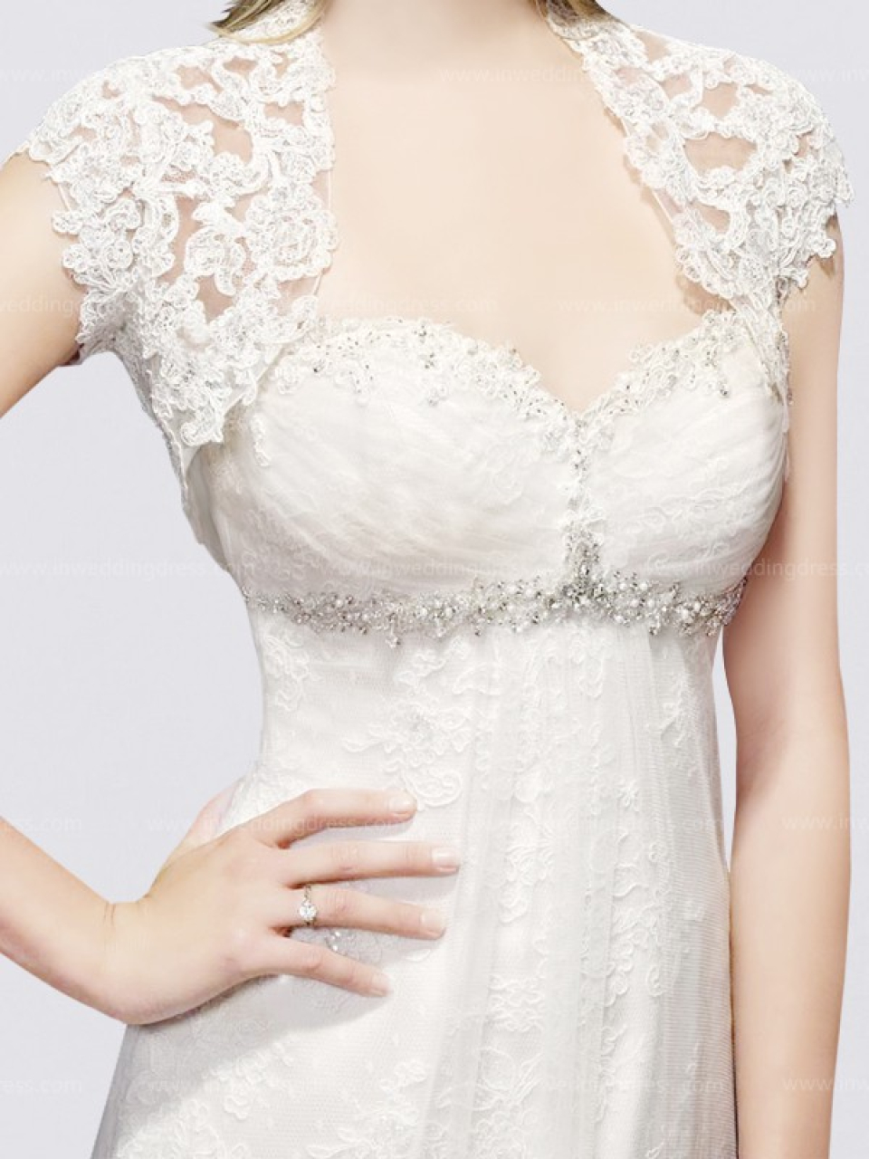 beaded lace wedding jacket