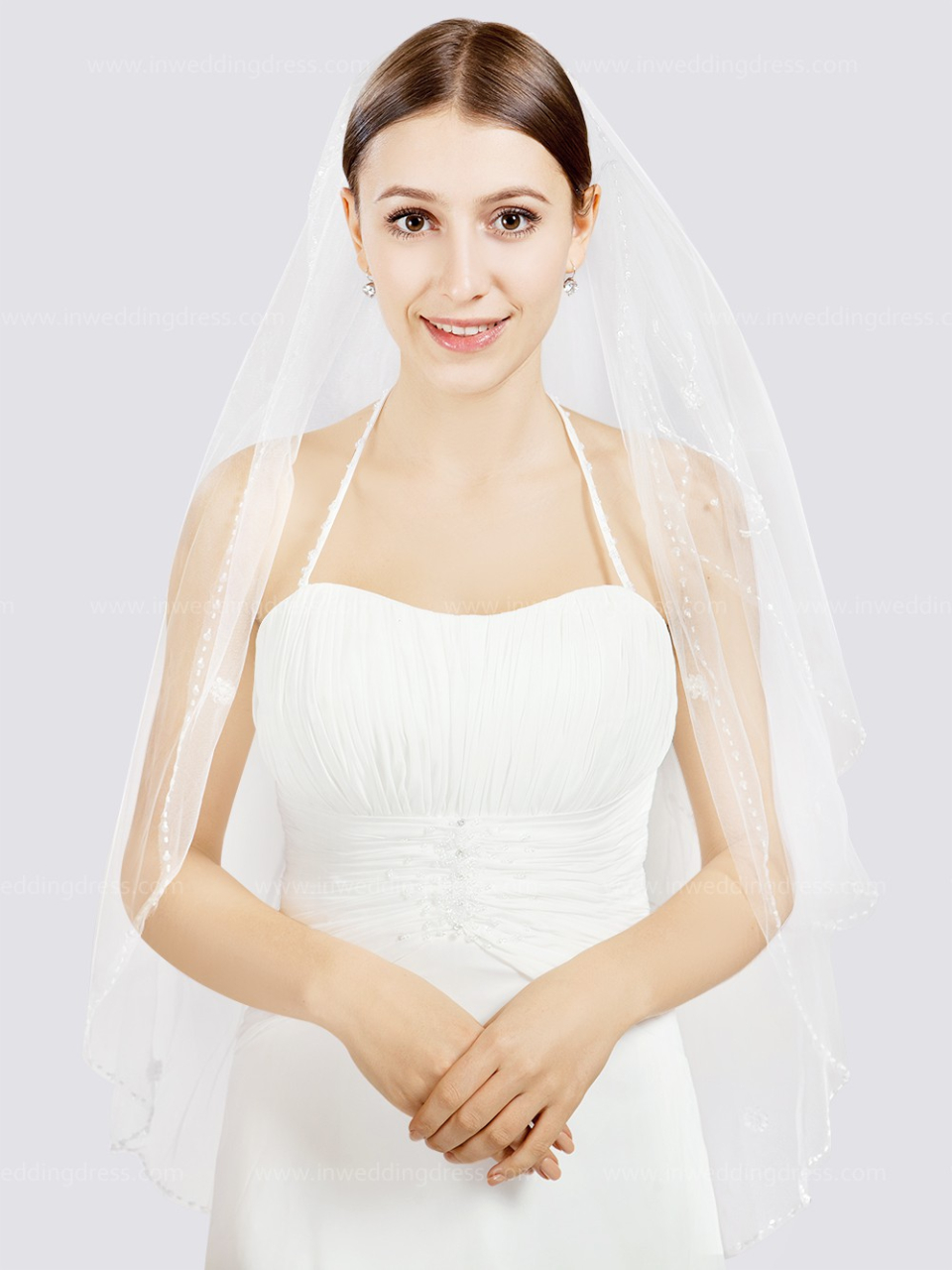 Voile de mariée perlée