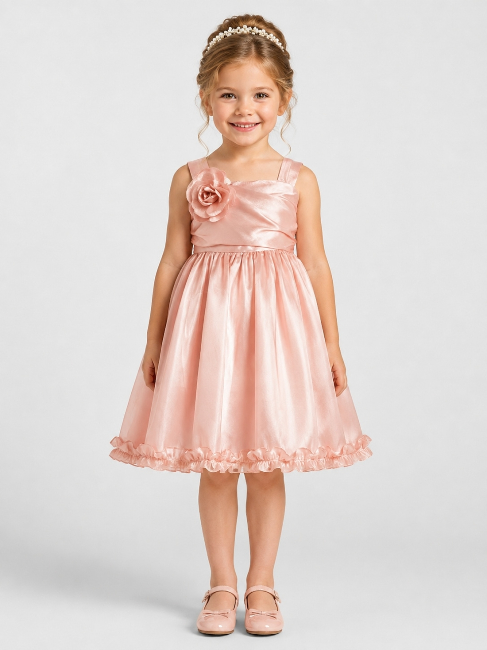 Colored Flower Girl Dresses_Peach Fizz