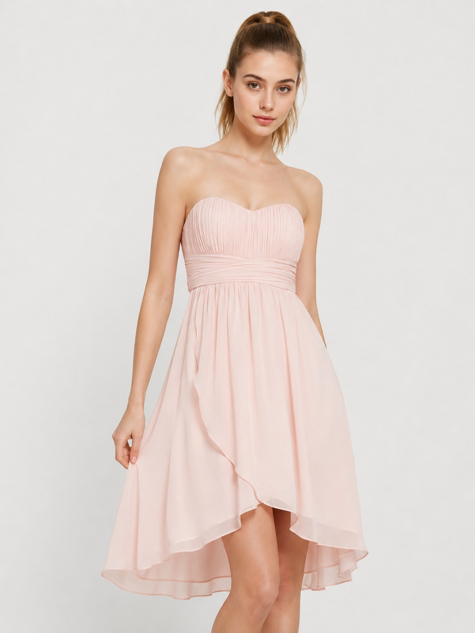 simple bridesmaid dresses_Pink
