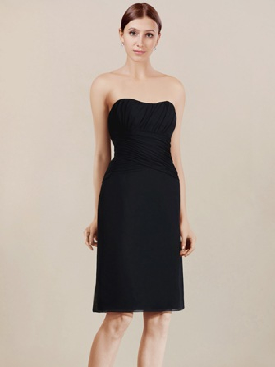 chiffon bridesmaid dresses_Black