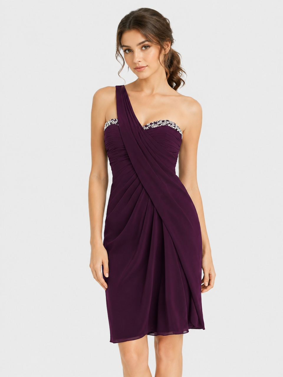 short bridesmaid dresses_Berry