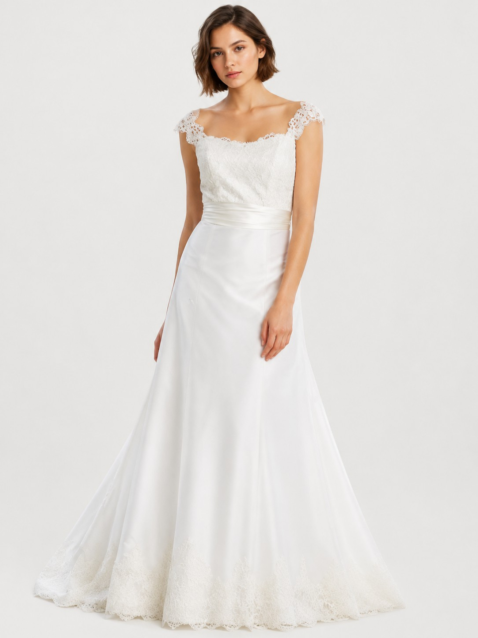 robe de mariage de douille de chapeau