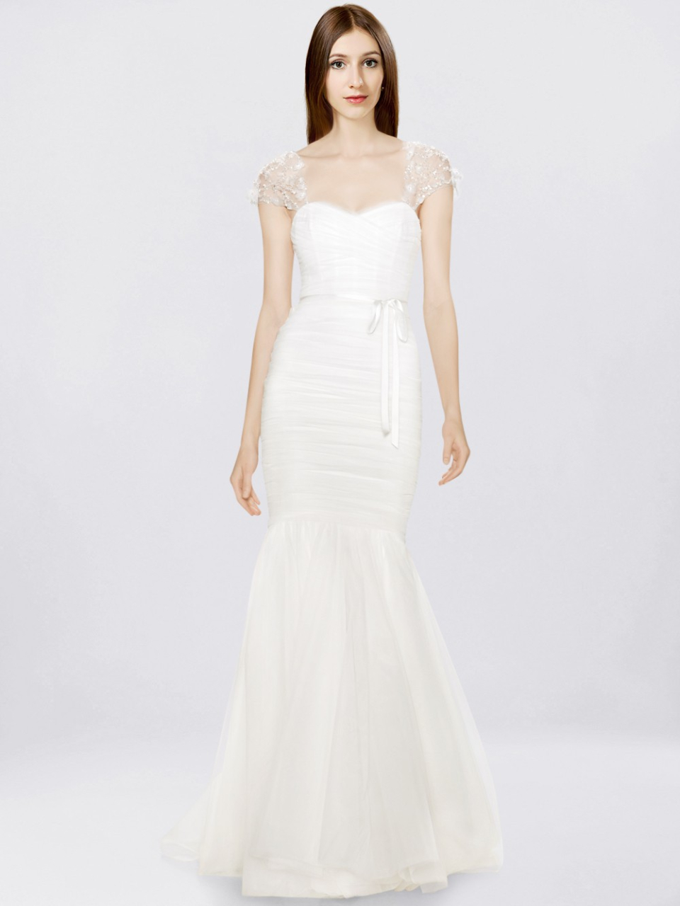 cap sleeves wedding dress