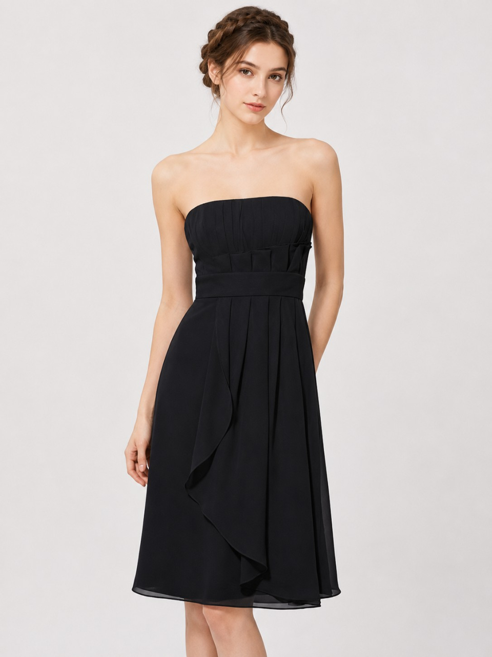 robe de demoiselle d'honneur occasionnel_Black