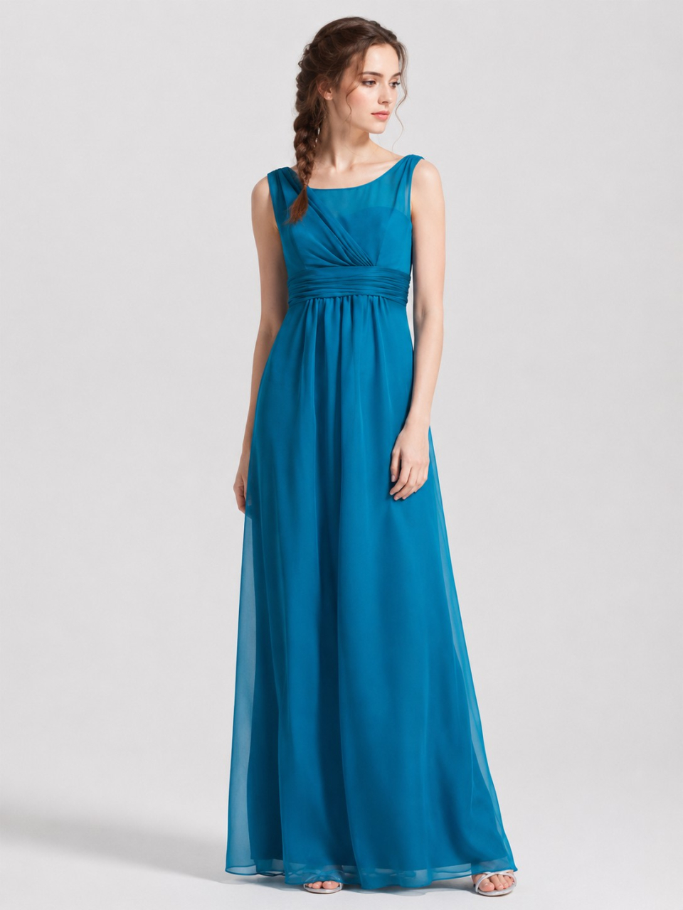 robe de demoiselle d'honneur occasionnel_Marine Blue