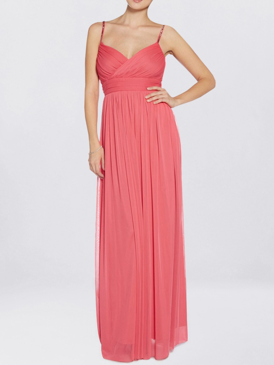 casual bridesmaid dresses_Coral