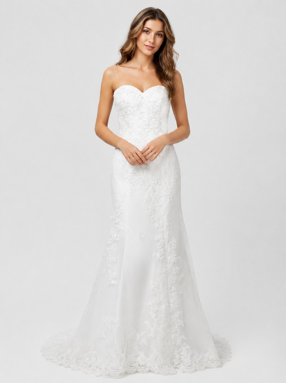 Casual Spitze Brautkleid