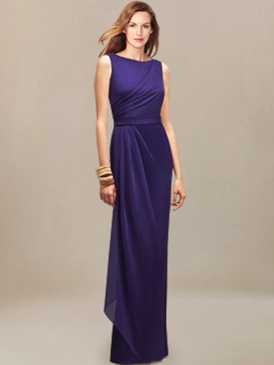 casual mother of the bride dress_Eggplant