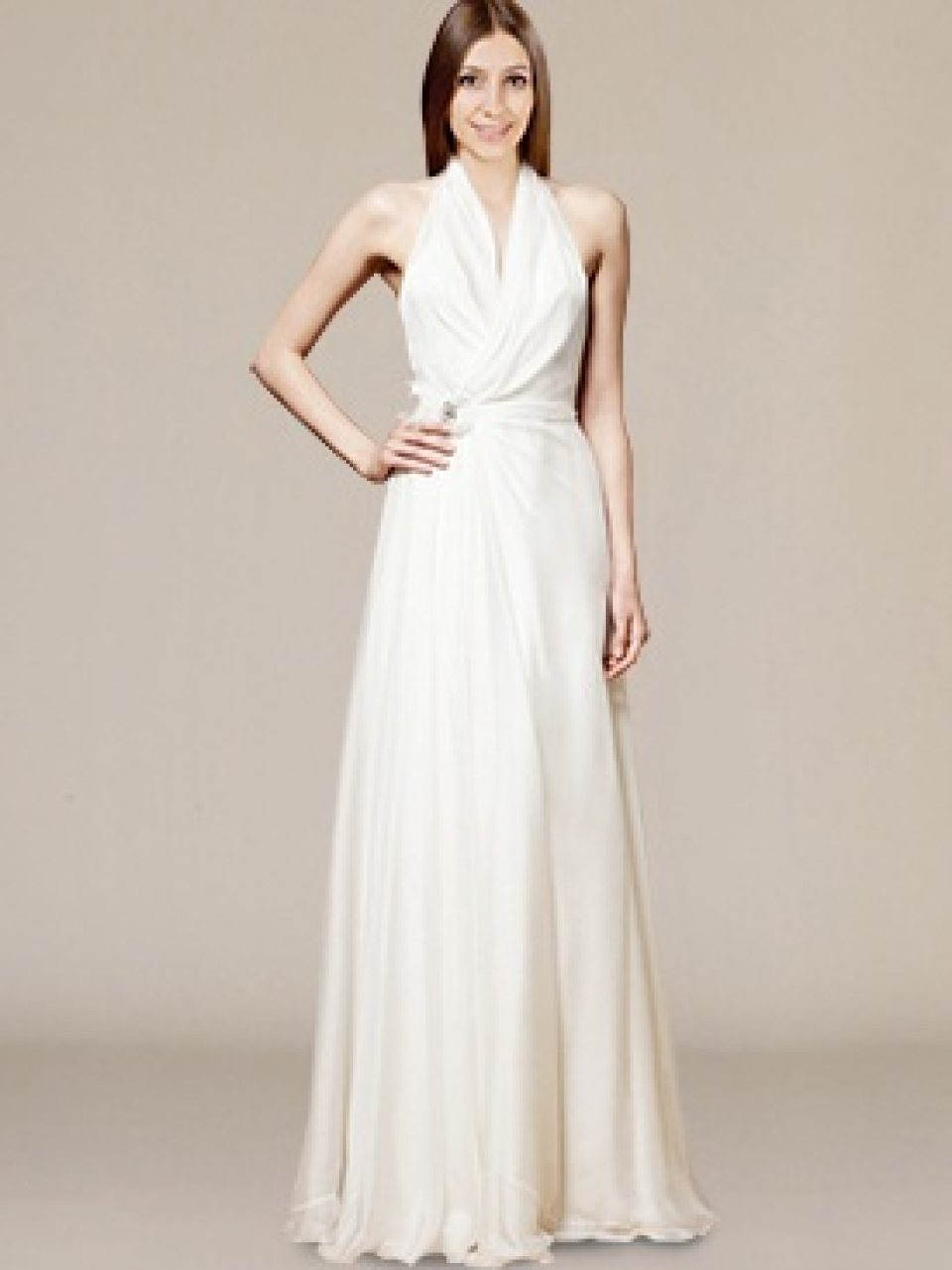 Halter Beach Wedding Gown