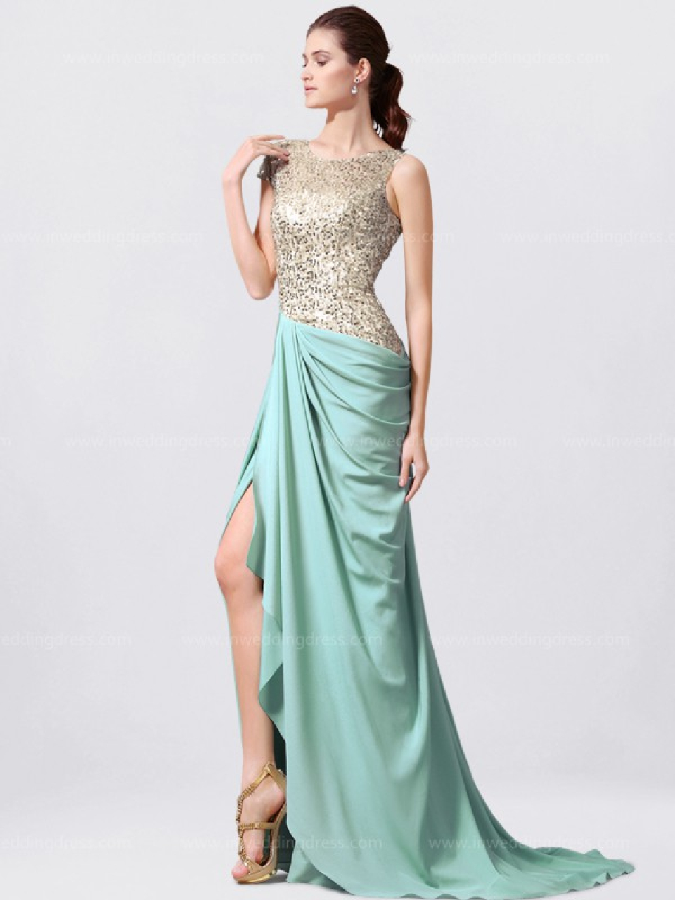 celebrity dresses_Champagne/Pool