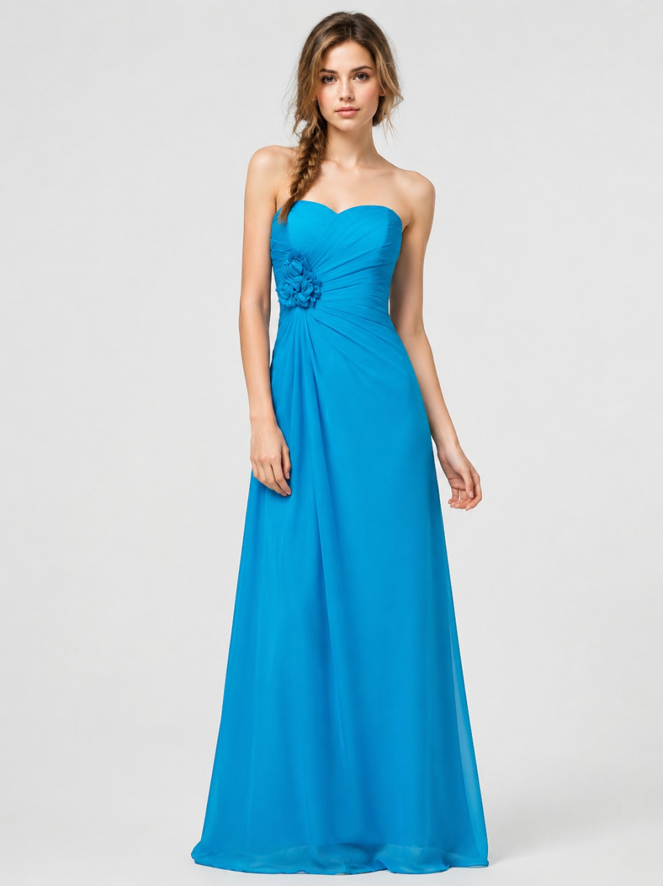 Robe de demoiselle d'honneur élégante_Marine Blue