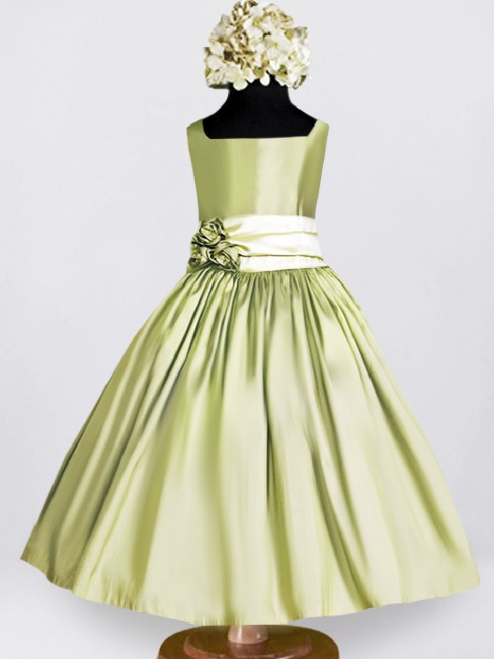 flower girl dress_Pistachio / Light Pistachio