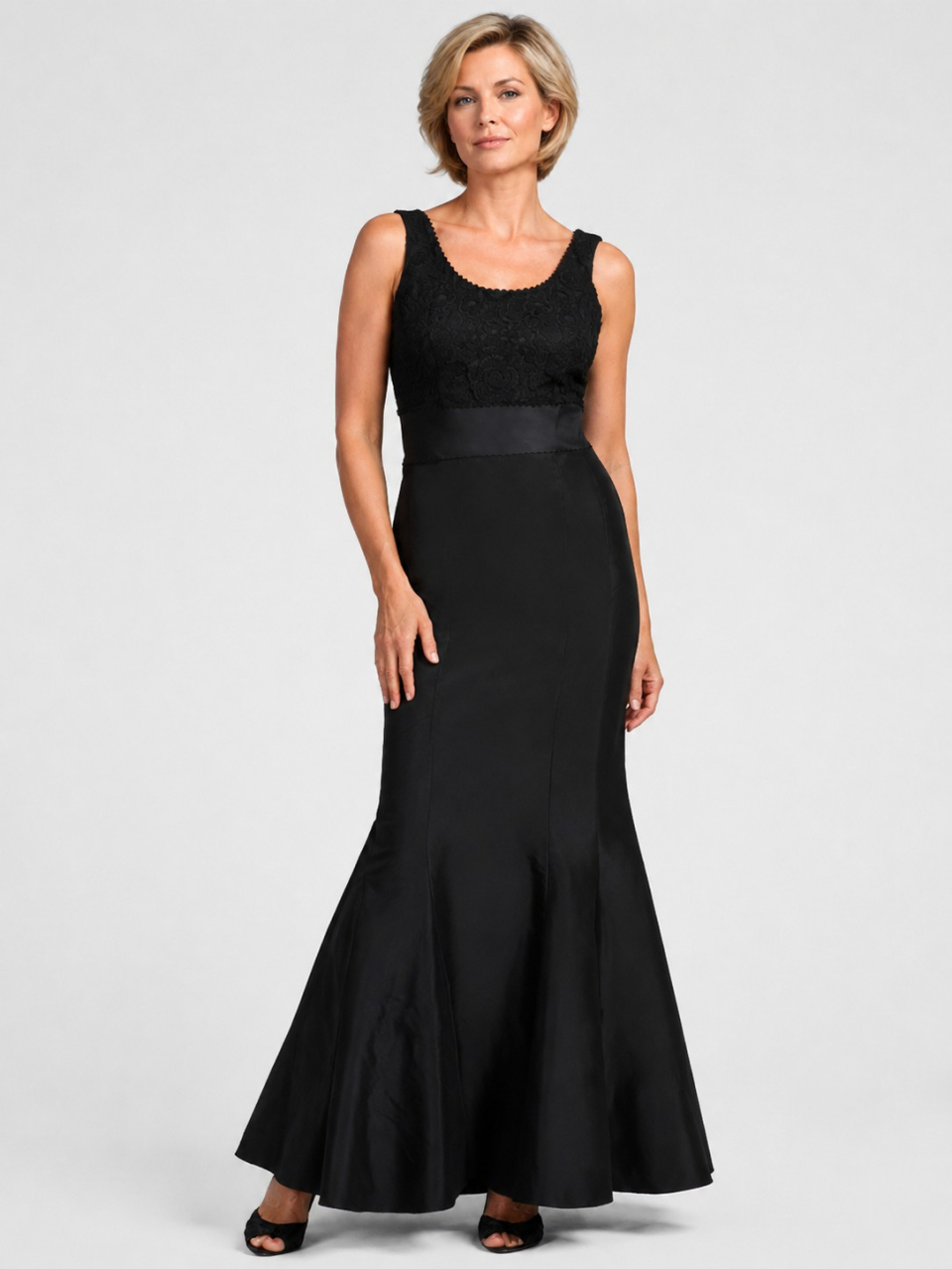 Taffeta Mother of the Bride Dress_Black