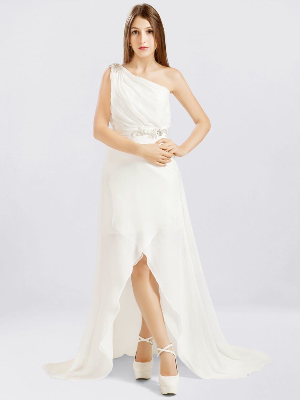 Chiffon Beach Bridal Gown