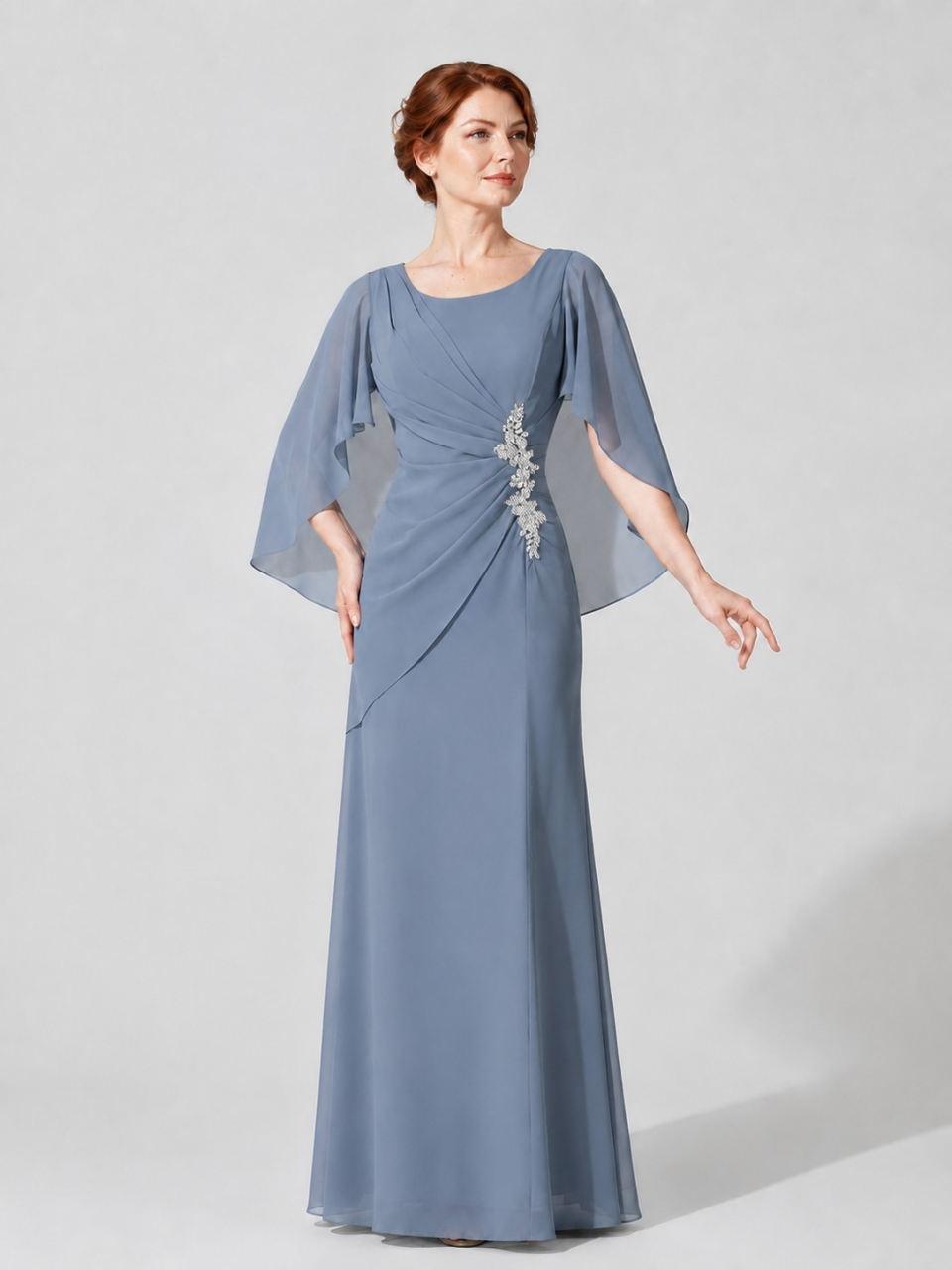 chiffon beach mother of the bride dress