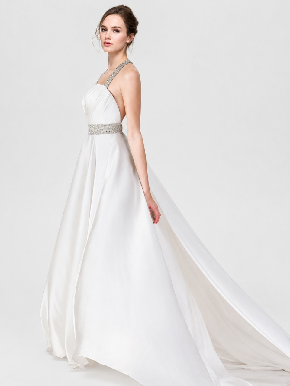 Mousseline de soie robe de mariage de plage