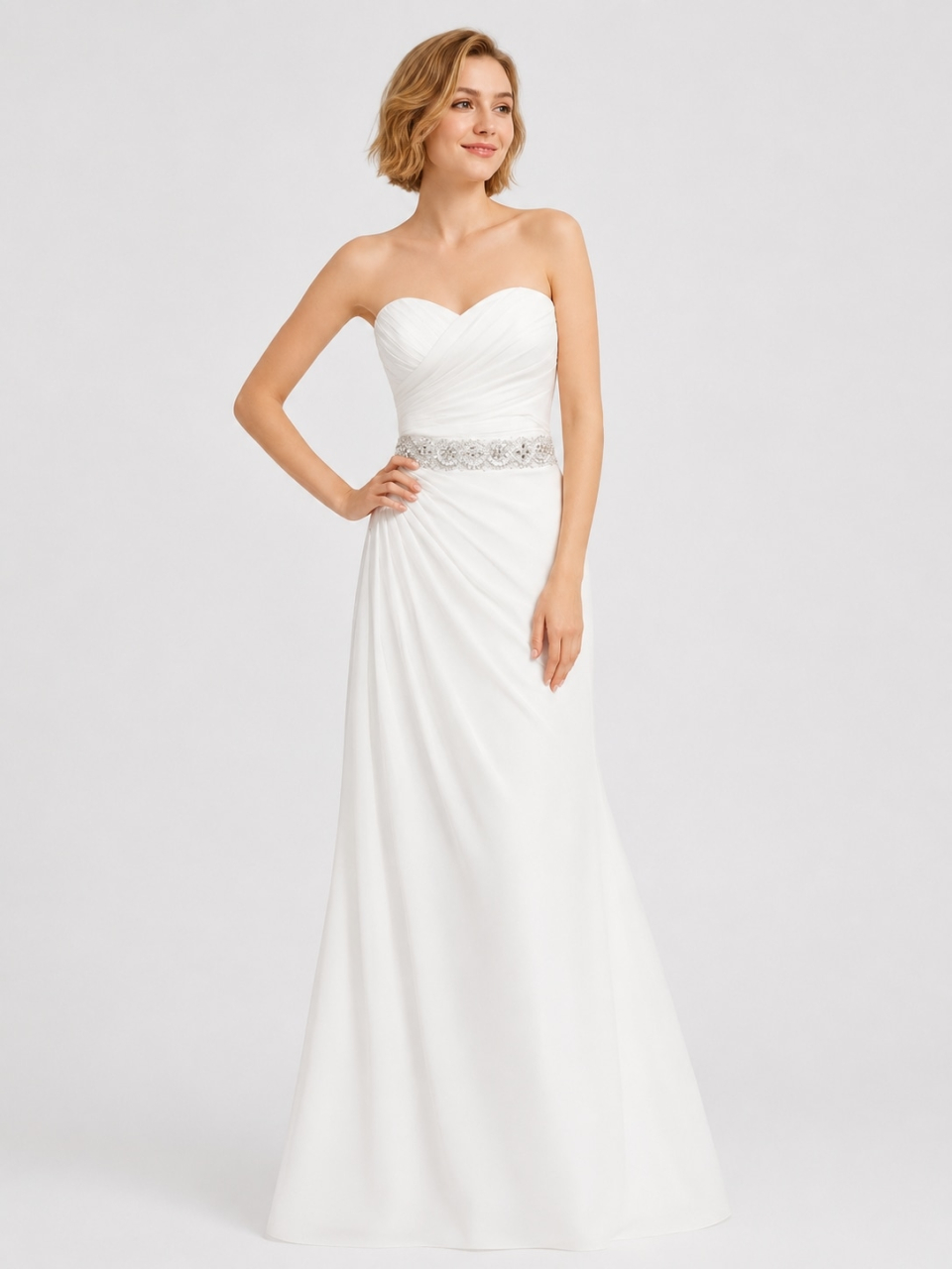 chiffon beach wedding dresses