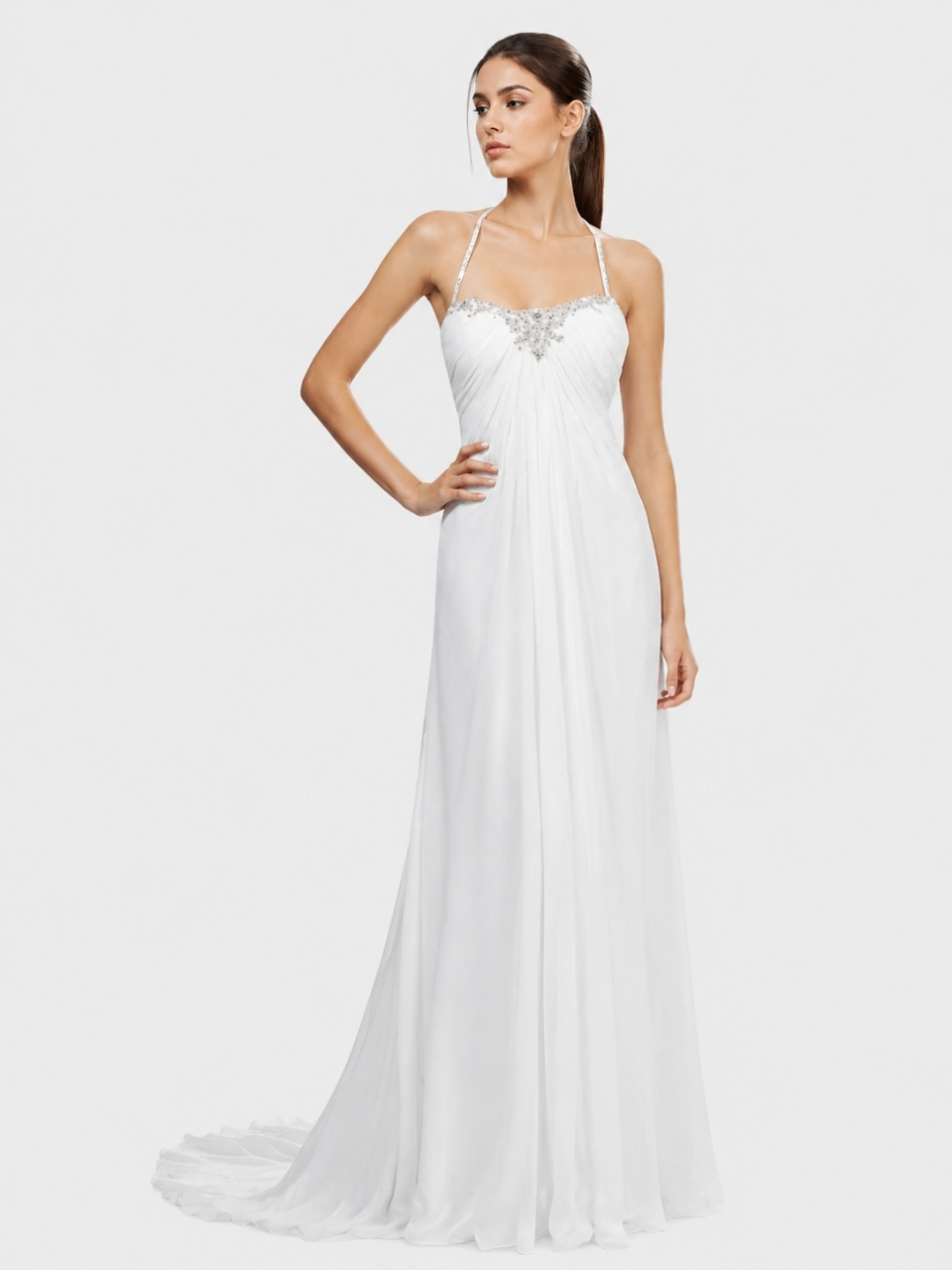 Chiffon Beaded Wedding Dress