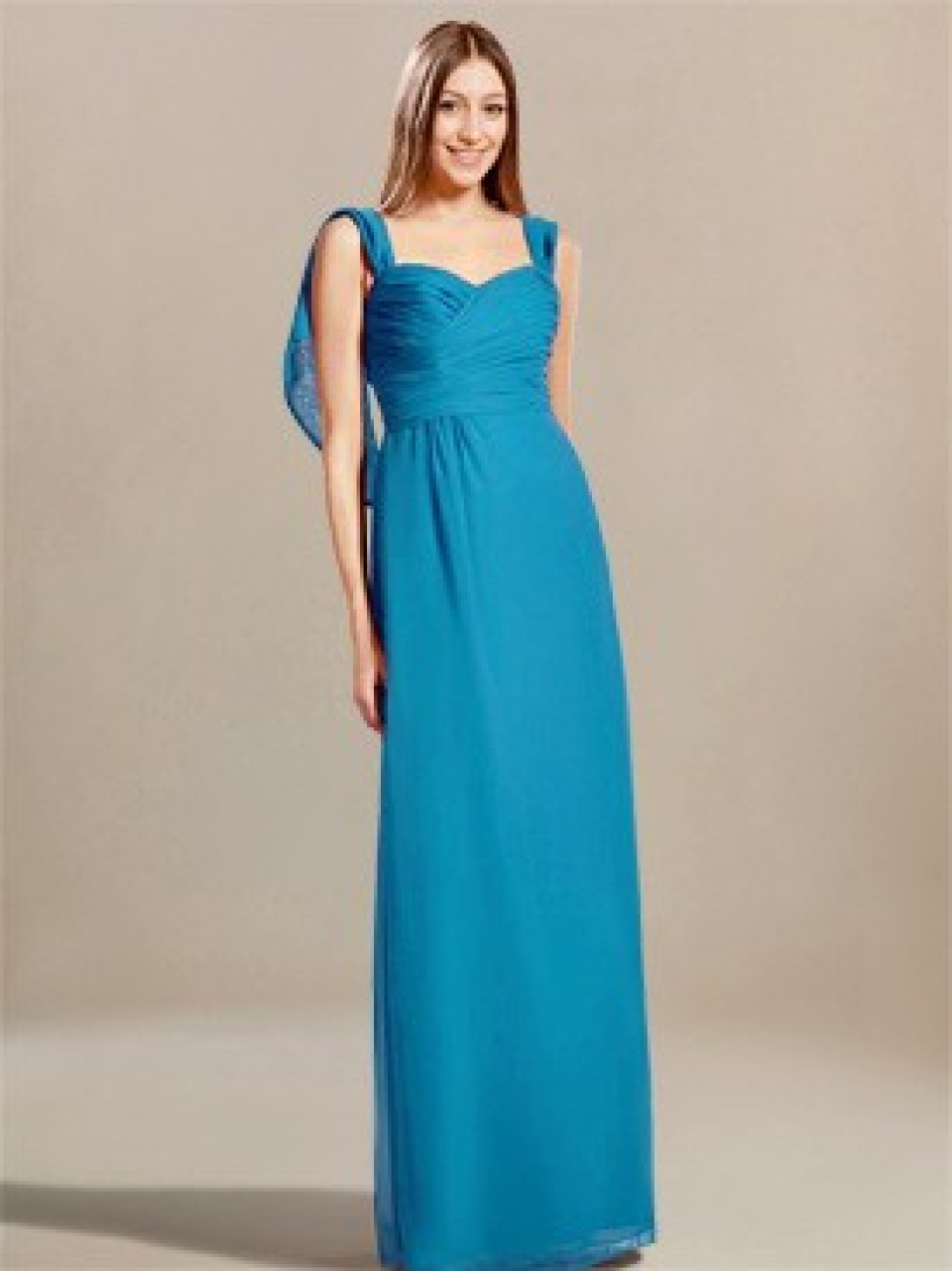 chiffon bridesmaid dress_Marine Blue
