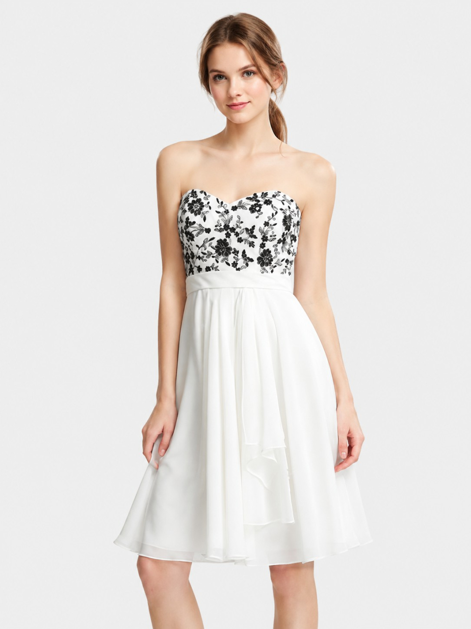 chiffon bridesmaid dress_Light Ivory