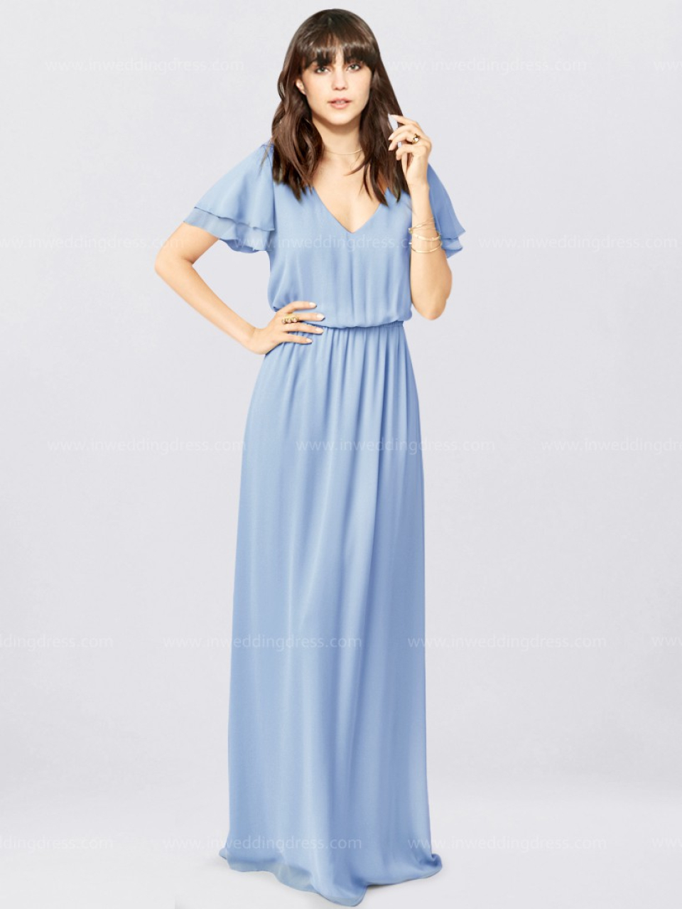 chiffon brautjungfernkleid_blue jay