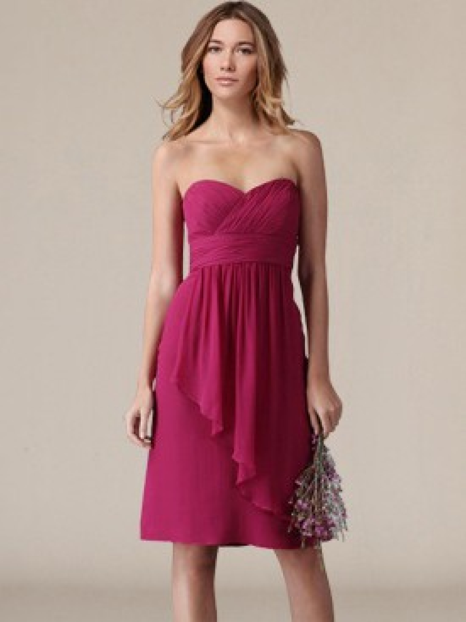 Chiffon Bridesmaid Dresses Short_Fuchsia