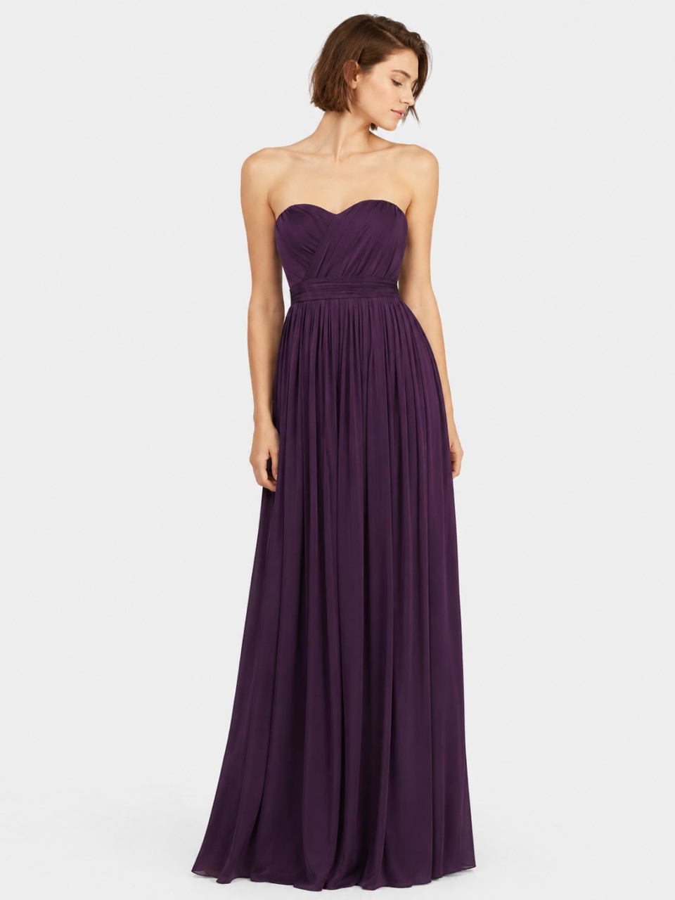 chiffon bridesmaid dresses_Grape