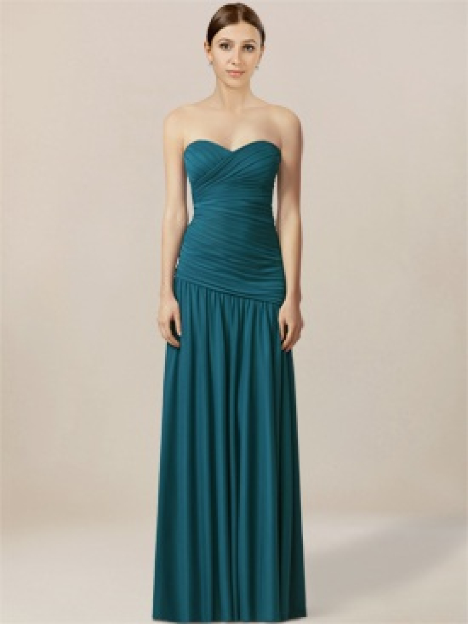 chiffon bridesmaid dresses_Teal
