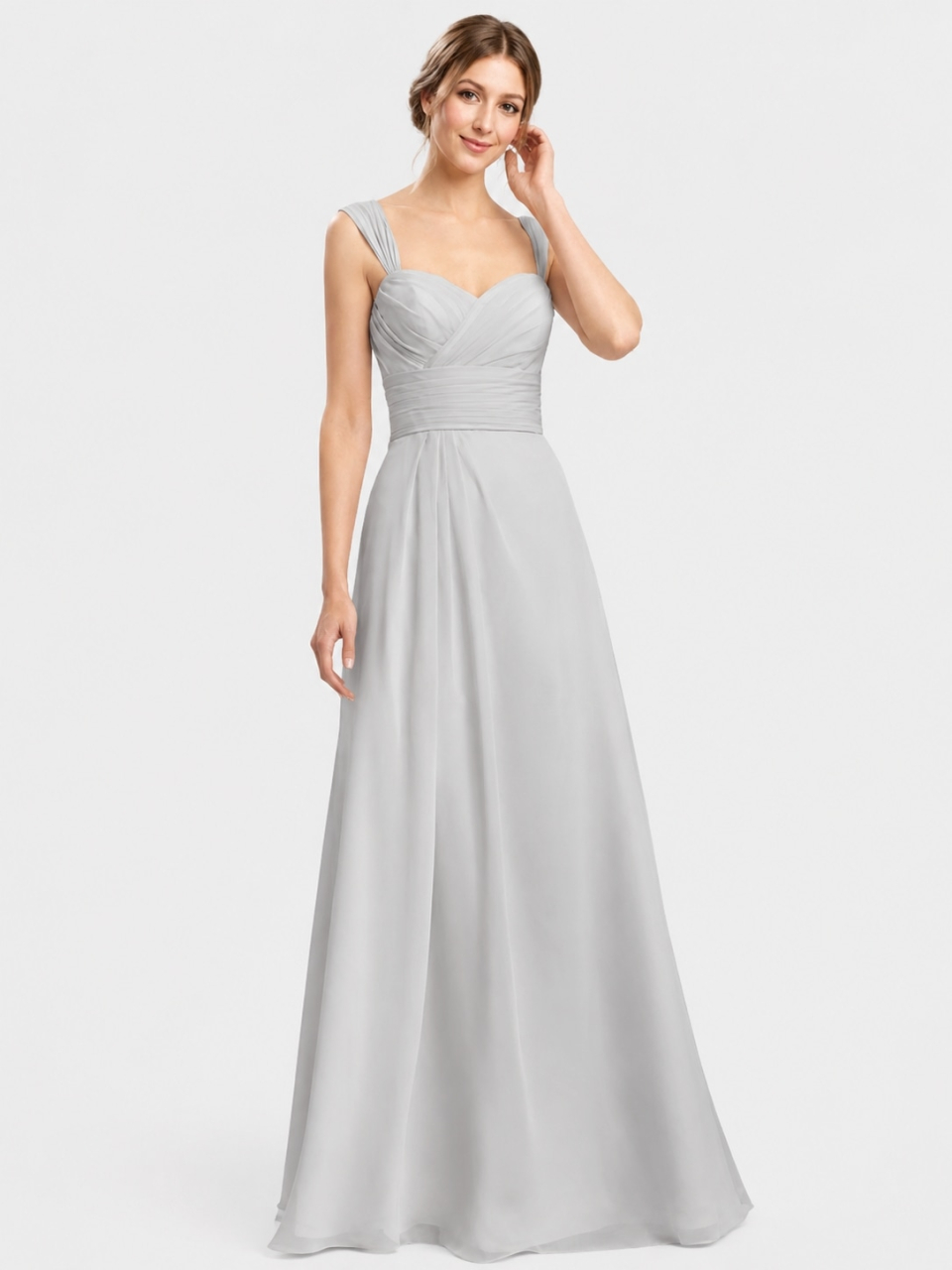 chiffon bridesmaid dresses_Platinum