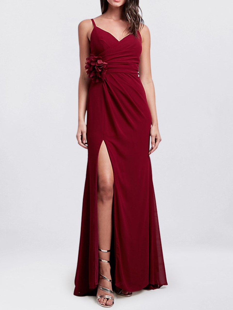 chiffon brautjungfernkleid_claret