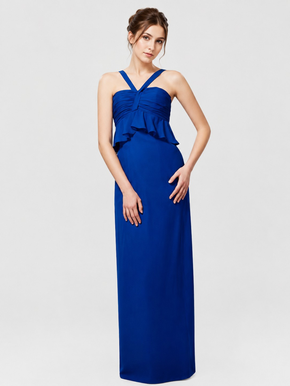 Mousseline de soie Robes de mariée longues_Indigo