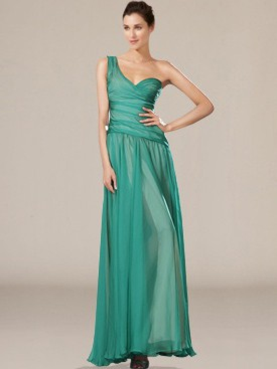 Chiffon Bridesmaid Dresses One Shoulder_Jade