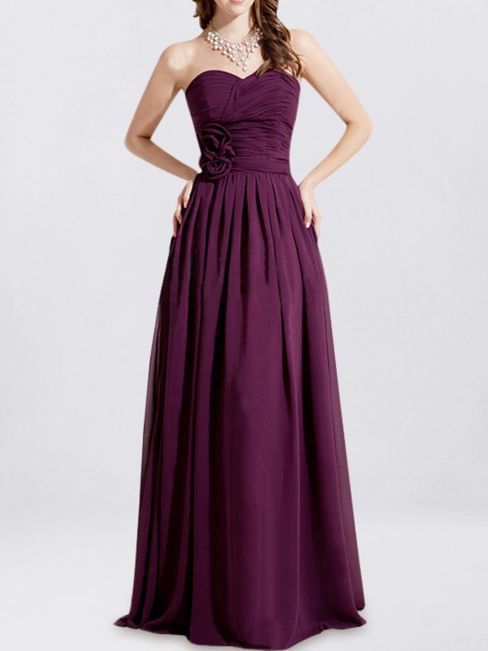 Chiffon Bridesmaid Dresses Under 200_Berry