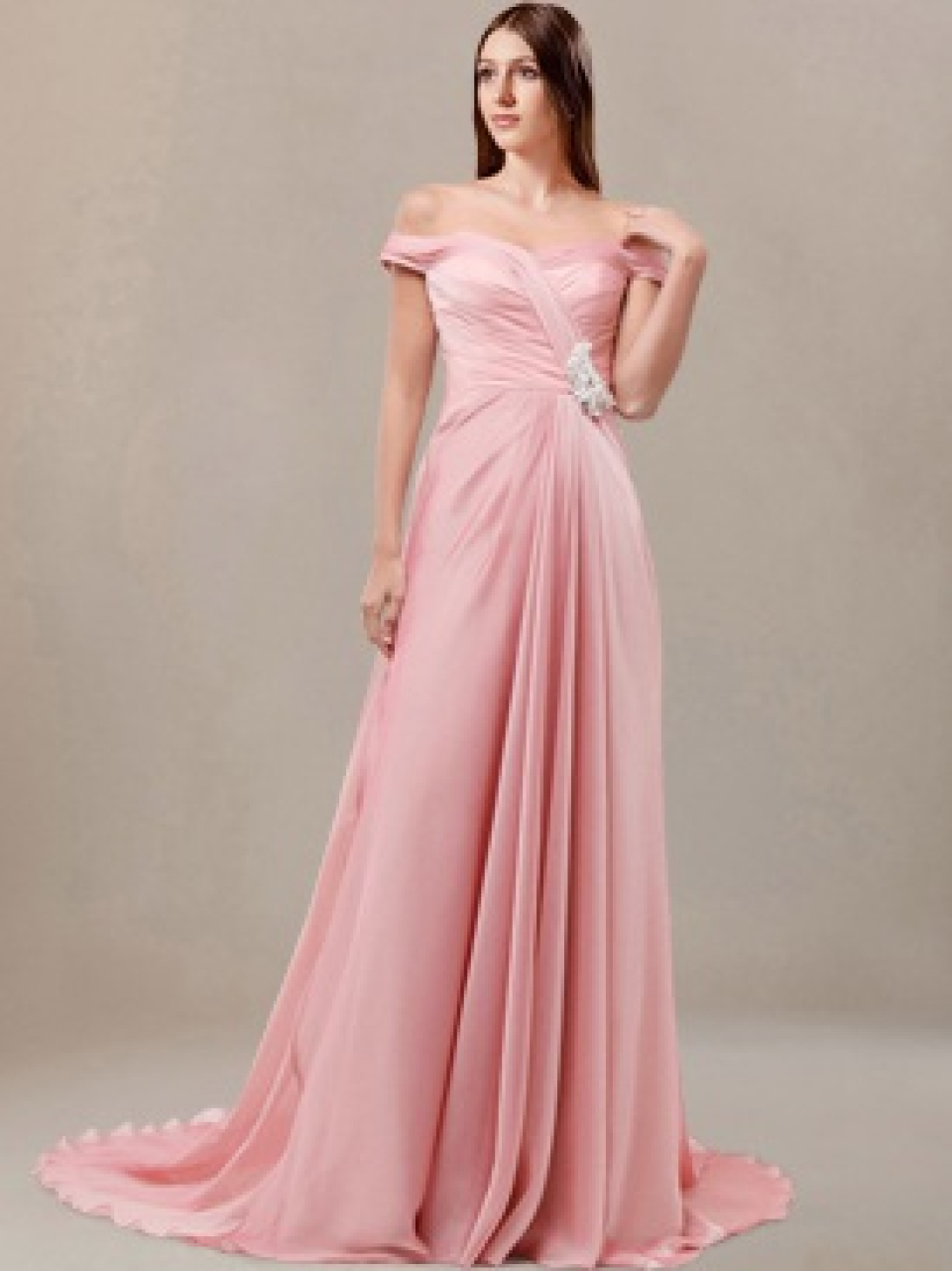 Chiffon Bridesmaid Gown_Pink