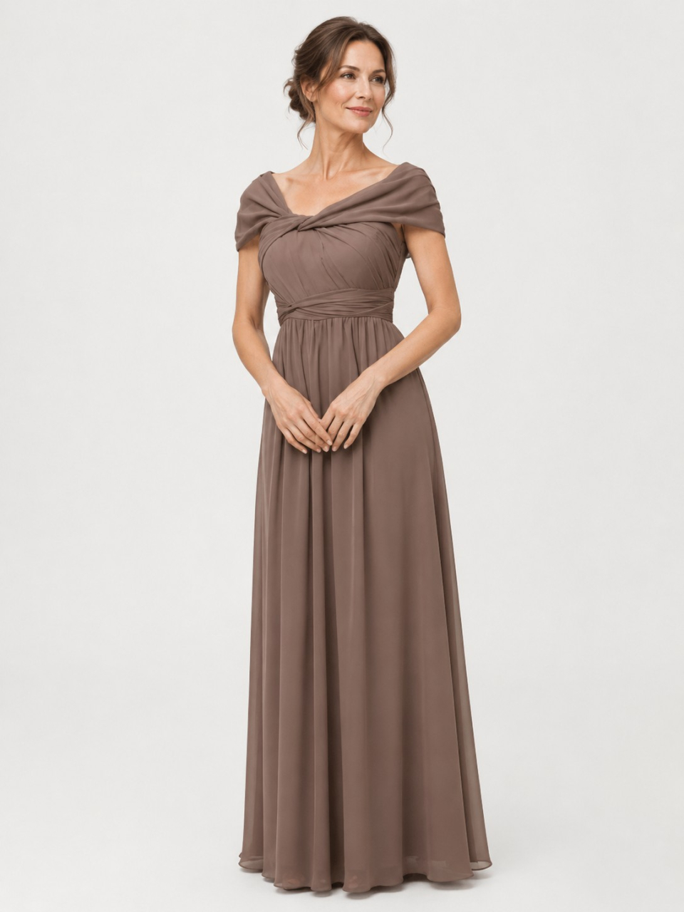 chiffon mother of the bride dress_Berry
