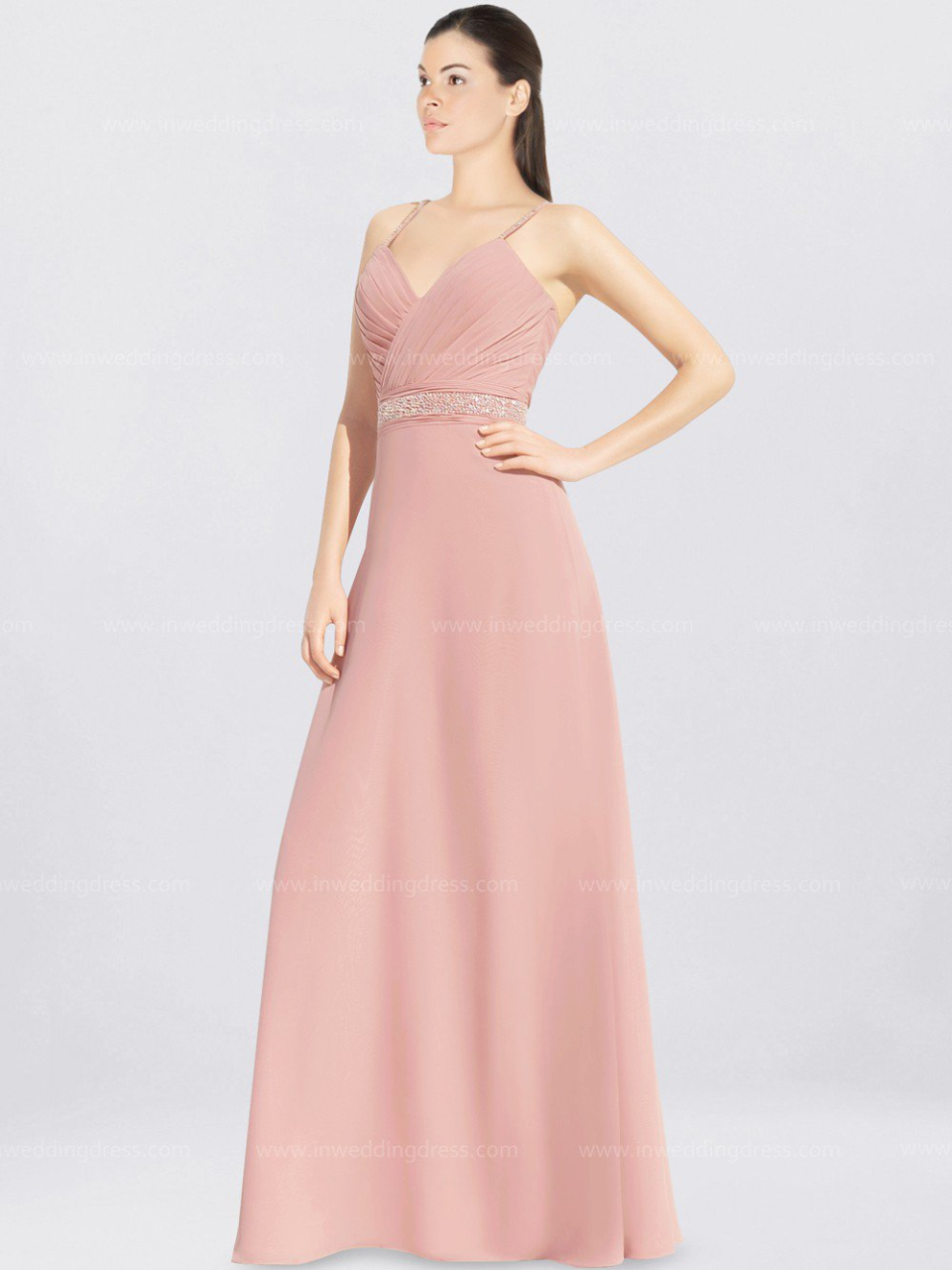 chiffon mother of the bride dress_tea rose