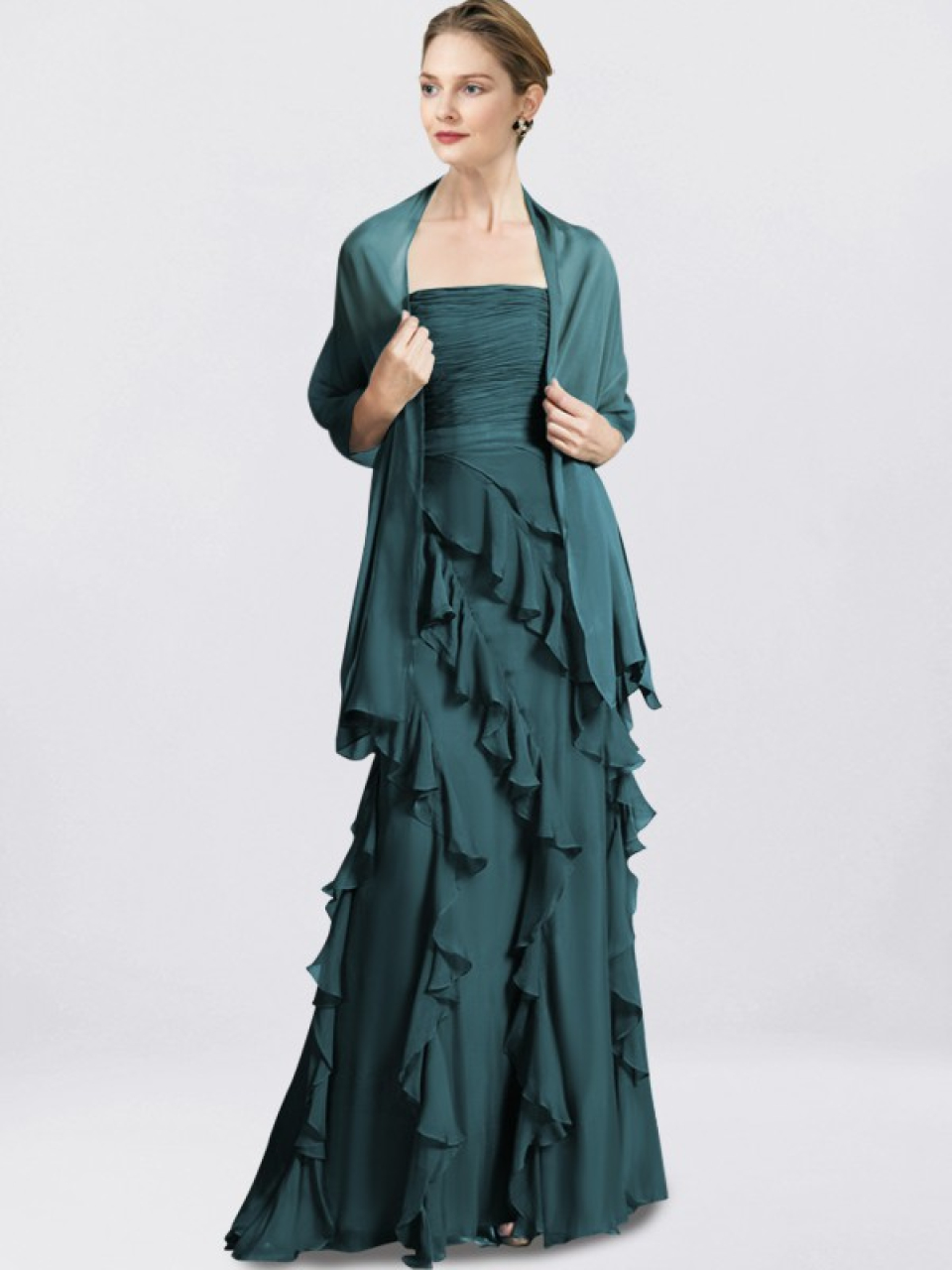 Chiffon Mother's Dress_Teal